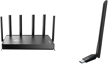 TP-Link Wi-Fi 7 Bundle – Archer BE600 BE9700 Tri-Band Router with 10G Port & TBE400U Plus BE6500 Tri-Band USB 3.0 Wi-Fi Adapter for Windows 11/10, MLO, 4K-QAM, WPA3 - Image 1