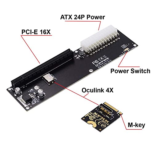 cablecc PCI-E 3.0 M.2 M-Key to Oculink SFF-8611 SFF-8612 Host Adapter for GPD Win Max2 External Graphics Card & SSD