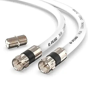 G-PLUG 15FT RG6 Coaxial Cable Extender - Coax Cable Cord, Triple Shielded