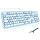 MOFII Computer Keyboards Wired, Plug Play USB Full Size Typewriter Keyboard, Cute Colorful Aesthetic Keyboard with Foldable Stands for Windows PC Laptop (Blue Colorful)