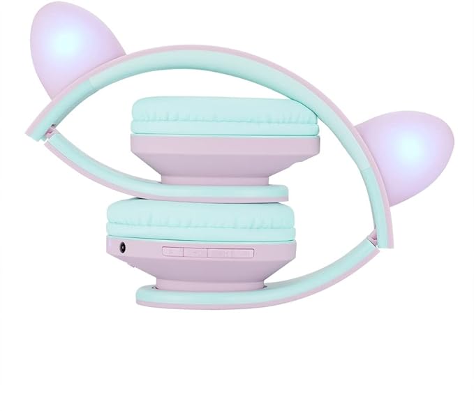 PowerLocus Kids Headphones Over-Ear, Bluetooth Wireless Headphones for Kids,with Microphone, Safe 85DB Volume Limited, Foldable with Carry Case, Audio Cable, Micro SD mode for Online Classes,PC,Phones
