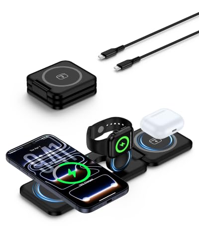 3 in 1 Magnetic Wireless Charging Station for Apple Watch, iPhone, Airpods - Image 2