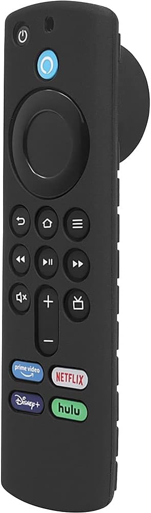 SaharaCase Remote Silicone Case Compatible with Amazon Fire TV Stick 4K and Compatible with Apple AirTag (3rd Generation) Lightweight Anti Slip Shockproof Silicone Cover (Black)