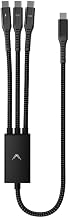Futurizta Tech® Hydra 3‑in‑1 Triple USB‑C 100 W PD Fast‑Charge Multi Cable with Smart Triboost® – Charge Laptop, Phone & Tablet Simultaneously