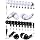 DULLA 100-Pack Bulk Earbuds for Classroom & Library (Black & White)