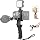 2in1 Ergonomic Portable Action Camera+Smartphone SYN Hand Grip Stabilizer Combo Mount Video Vlogging Rig Holder Kit for GoPro iPhone Interview Travel YouTube Tiktok Streaming-Mic+Light Adapter - Image 9