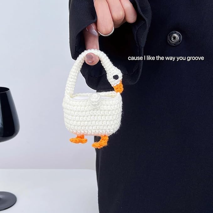 SGVAHY Furry Case for AirPods Pro 3rd Generation, Funny Cute 3D Cartoon Plush Design Duck Soft Warm Fluffy Cover for Airpods Pro 3 Keychain Anti-Fall Protective Case Women Girls