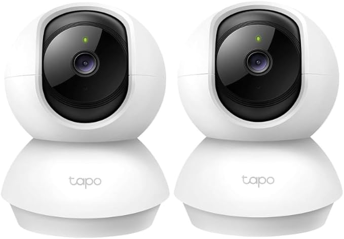 TP-Link Tapo 2K Pan/Tilt Security Camera for Baby Monitor, Dog Camera w/Motion Detection, 2-Way Audio, Siren, Night Vision, Cloud & SD Card Storage, Works with Alexa & Google Home, 2-Pack (C210P2)