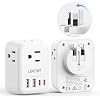 LENCENT Foldable Australia Travel Plug Adapter, US to New Zealand China