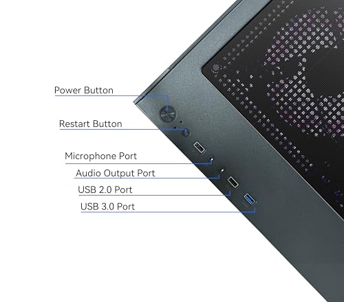 SKYESEV Gaming Desktop Computer PC,AMD Ryzen 5 5600,RTX3050 6GB,32GB DDR4