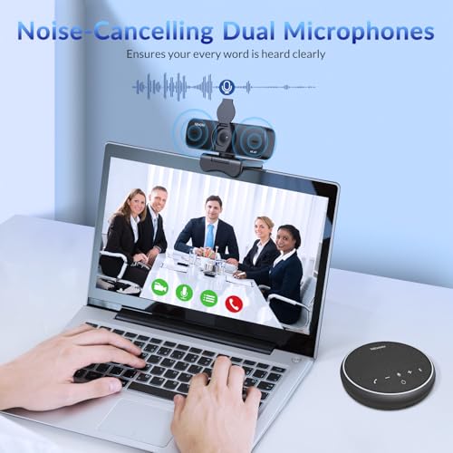 4K Webcam Dual Pack with Sony Sensor – Auto Focus, Privacy Cover, Dual Mics – USB Plug & Play, Ultra HD for Streaming, Zoom, Teams, Online Teaching & Video Calls
