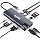 ikling USB C Hub, 9-in-1 USB C Adapter with 4K USB C to HDMI, VGA, Gigabit Ethernet, 100W PD, 2 USB-A 5 Gbps, MicroSD/SD Card Reader, USB C Dock for Most Type-C Devices