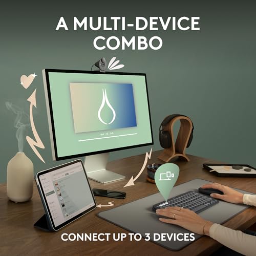 Logitech Pebble 2 Silent Compact Wireless Keyboard and Mouse Combo - Rose - Image 4