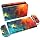 PlayVital Protective Stickers for Nintendo Switch OLED Skin Cover, Full Set Customized Vinyl Decal Skins for Switch OLED Console & Joycon & Dock & Grip - Orange Star Universe