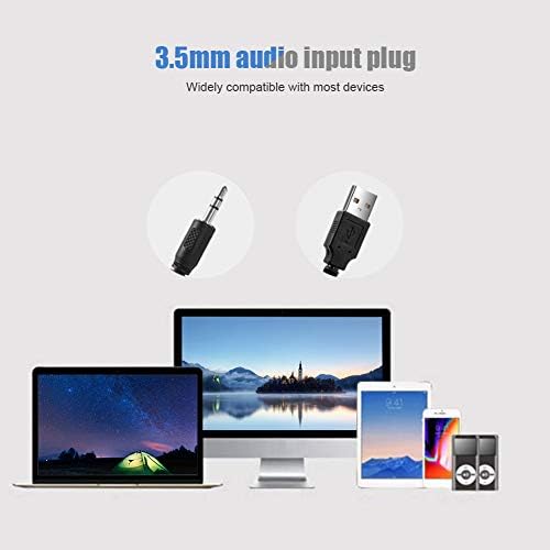 YaizK Mini Portable USB Wired soundbar Music Player Bass Surround Soundbox Speaker with 3.5 mm Audio Plug for Desktop, Laptop, TV, Smartphone, Tablet PC, MP3, MP4 and More(Black)
