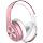 TuneFlux Wireless Bluetooth Headphones Over Ear, 80H Playtime, 3EQ Sound Modes, HiFi Stereo Headphones with Deep Bass, Foldable Bluetooth 5.3 Headsets for Smartphone/PC/Computer-Rose Gold