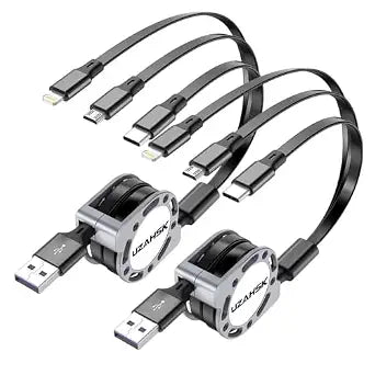 Multi Charging Cable, 3 in 1 Retractable Multi Charging Cord
