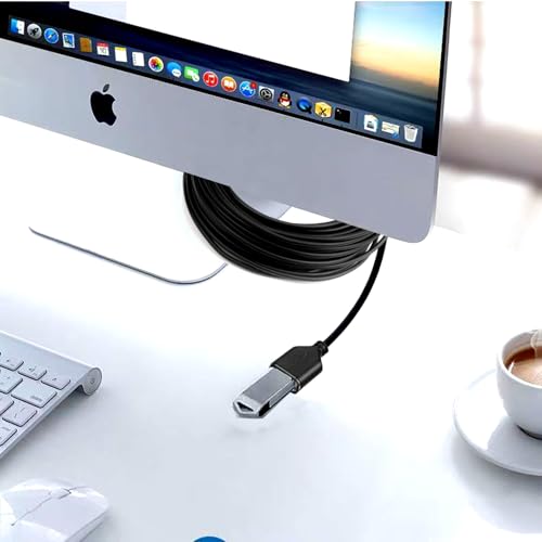 Slim USB 2.0 A to USB A Female 50ft Cable, Long USB2.0 extener Cable USB2.0 A male TO A female Fast Charging Long Charging Cable for PS5, Keyboard, Mouse and More! The Wire Diameter is 2.8 MM