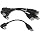 YCS basics Black USB 2.0 High Speed Printer/Scanner Right Angle Cable (0.5 Ft 5 Pack)