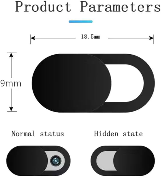 Ultra-Thin Webcam Cover Slide – 6 Pack | Laptop, Tablet, Phone, PC Camera Privacy Cover | Slim Aluminum Blocker, Strong Adhesive, Easy Install