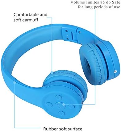 Headphones for Toddlers Bluetooth, Wireless Headphone for Toddler Baby Kids with Sharing Port, Kids Headphones with Mic for Boys Girls Travel pad Amazon fire Cellphone (Blue 2)