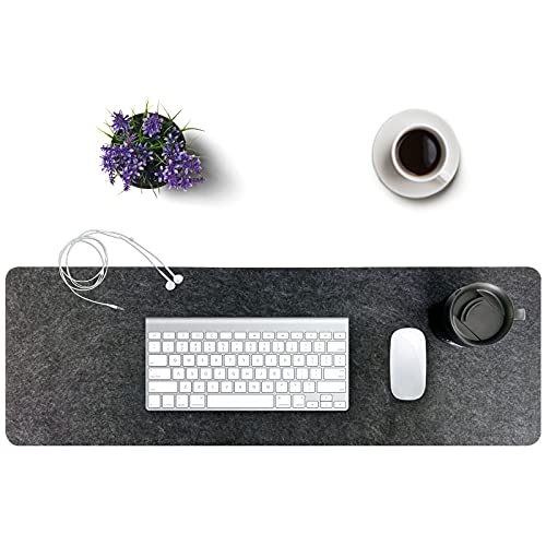 DAWNTREES Felt Desk Mat, Computer Mat for Desk, Dark | Computer Access - Image 4