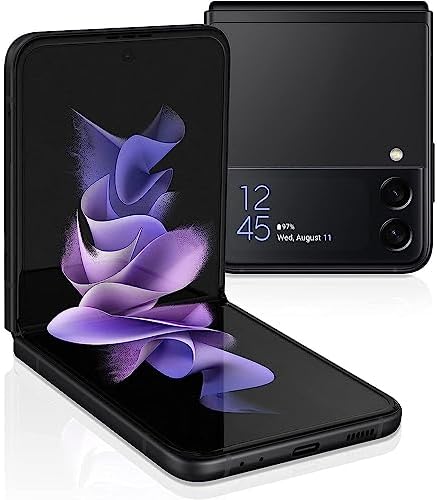 Samsung Galaxy Z Flip 3 5G T-Mobile Locked Android Cell Phone 128GB Storage Phantom Black (Renewed)