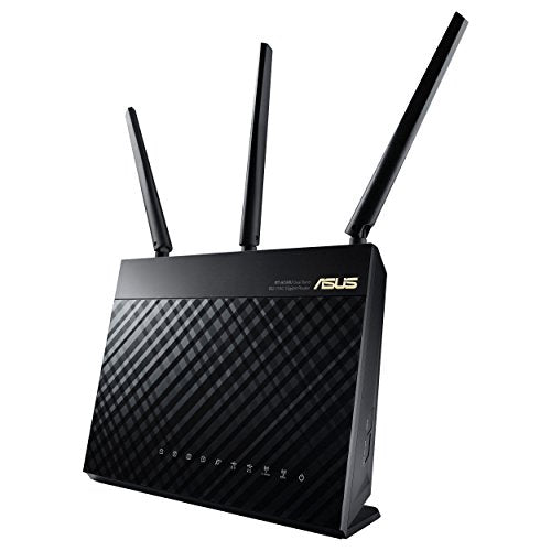 ASUS AC1900 Wireless Dual Band (5GHz + 2.4GHz) Gigabit Wi-Fi Router [RT-AC68U] Ultra-Fast 802.11ac 1900 Mbps Speed, 5X Gigabit LAN Ports, Broadcam TurboQAM Wi-Fi Acceleration, AiProtection Security