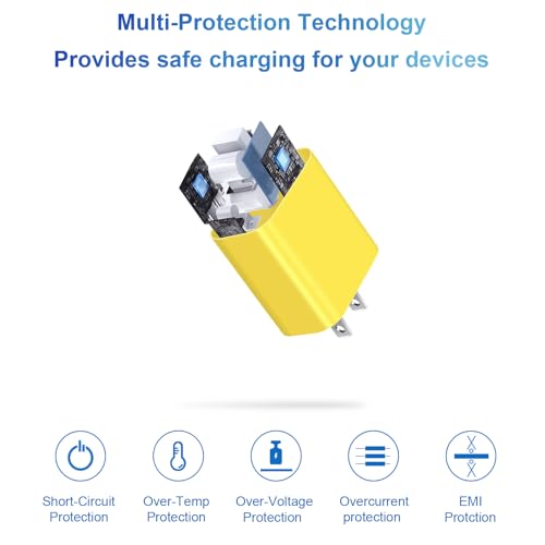 iPhone Charger Fast Charging 10FT 20W USB C Charger Block Super Fast Charger Cable Compatible with iPhone14/14 Pro Max/13/13Pro/12/12 Pro/11,iPad(Yellow - Image 5