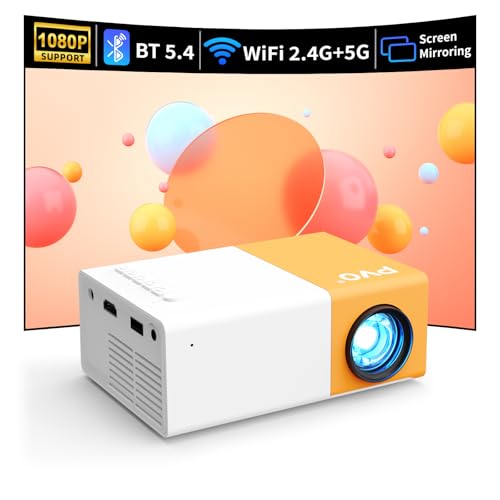 PVO Mini Projector WiFi Portable Movie Projector Phone