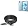 BoxWave Cable Compatible with Blackview Oscal Pad 60 - PowerDisplay PD Cable (6ft) - USB-C to USB-C (100W), LED Wattage Info Extra Long Braided Nylon - Jet Black