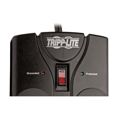 Eaton Tripp Lite TLP808B Black Flat Plug Surge Protector 8 Outlets