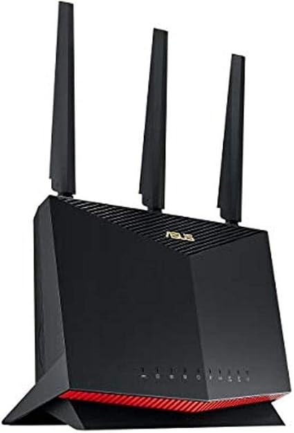 ASUS RT-AX86S (AX5700) Dual Band WiFi 6 Extendable Gaming Router, Gaming Port, Mobile Game Mode, Port Forwarding, Subscription-Free Network Security, Instant Guard, VPN, AiMesh Compatible, Smart Home