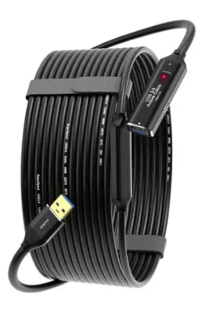 USB 3.0 Active Extension Cable 50ft, 2 Signal Amplifiers, 5Gbps - Image 1