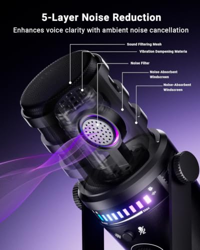 Microphone for PC, RGB Mic for PC