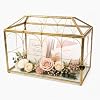 ZMG Glass Wedding Card Box With Slot And Heart Lock, Large 12.6 Inch