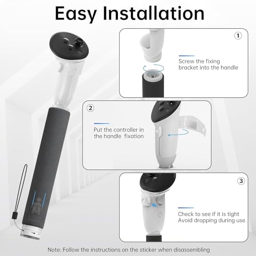HiBloks 3 in 1 Handle Attachments Fit for Meta Quest 3S/Quest 3 Controller