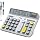 Desktop Calculator with Extra Large 5-Inch LCD Display, 12-Digit Two Way Power Solar & Battery Office Calculator with Big Buttons for Business, Accounting & Home Use(White)