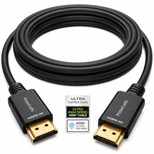 8K HDMI 2.1 Cable - Ultra High Speed 48Gbps - 4k 120Hz - eARC (6.6 FT / 2M)