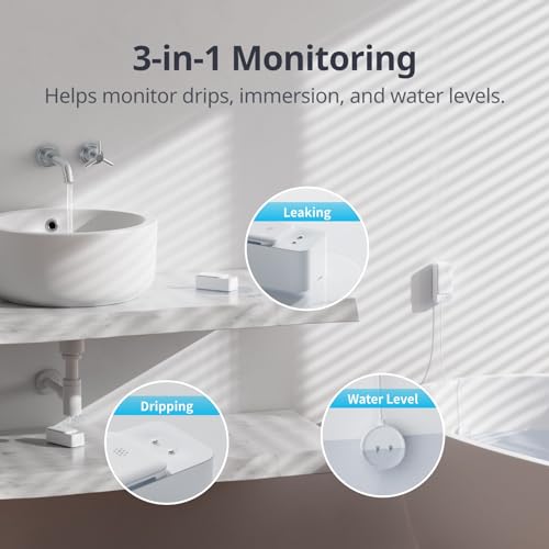 SwitchBot WiFi Water Leak Detector for Home, Water Leak Sensor, 1m Cable