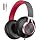 AILIHEN Wired Headphones with Microphone, Over-Ear Foldable Corded Head Phones with Volume Control 3.5mm Jack for Teens Adult Smartphones Chromebook (Red)