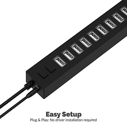 SABRENT 13-Port USB 2.0 Data Hub, Powered, 2 Switches (HB-U14P)