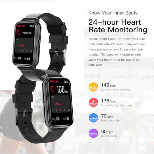 Smart Watch Fitness Tracker Make/Answer calls for Women Men with Heart Rate Blood Oxygen Sleep Monitor Sports Modes Step Calorie Counter IP68 Waterproof for Android Phones iPhone (Rectangle, Black)