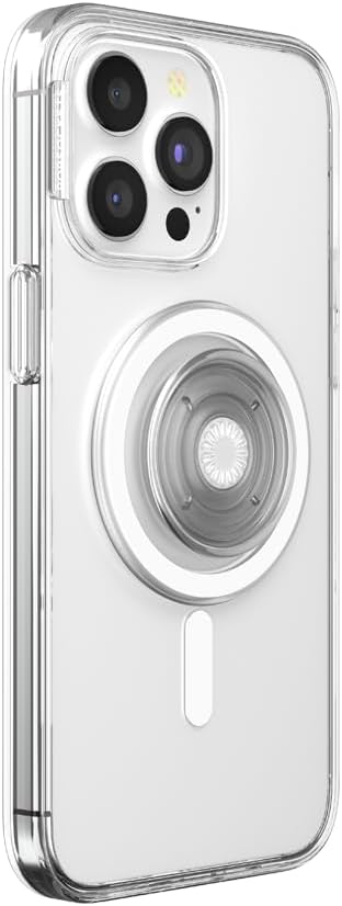 PopSockets iPhone 15 Pro Max Phone Case with MagSafe, Wireless Charging Compatible, Black - Translucent Black