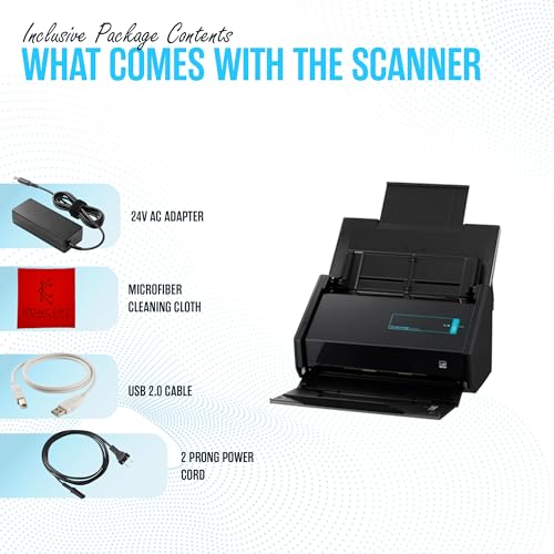 IX500 Fujitsu ScanSnap Duplex Document & Receipt Scanner, Mac/PC, USB 3.0
