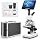 [24MP Smart Monitor] Vabiooth Dual-View Compound Microscope 40X-2500X Magnification with 7" Monitor Free Software-One Click Capturing Images & Video, Measuring Lengths, Wide-Field Eyepieces