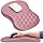 Hokafenle Ergonomic Mouse Pad Wrist Support with Massage Design, Wrist Rest Pain Relief Mousepad with Memory Foam&Non-Slip PU Base, Mouse Pads for Wireless Mouse & Desk (12x8 inch,Pink)