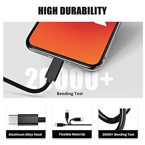 30W USB C Fast Charger Cable Fit for Motorola Razr/Razr+ Plus/Razr Ultra 2025/2026, Moto G/G Play/G Power/G Stylus 2022-2026, Edge 2021-2026 Phone Type C Power Adapter Charging Cord (6.6Ft/Black)
