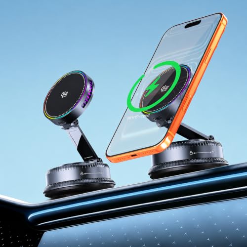 25W MagSafe Car Mount Charger, Qi2.2 Fast Charging Magnetic Phone Holder - Image 2