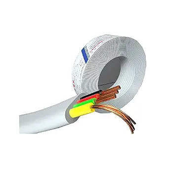 100M (328ft) Pure Copper Multi-Strand Telephone Line RJ11 Communication 4-Core Indoor Connecting Line, White